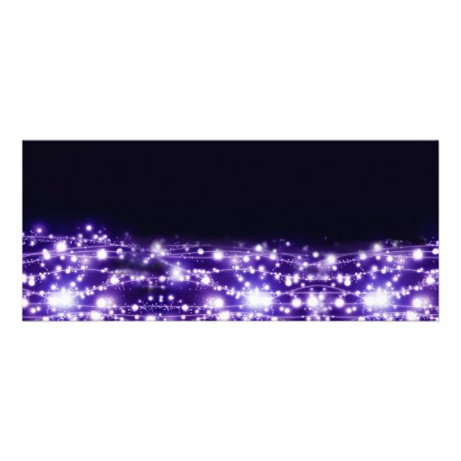 Purple Sparkling Stars Invitation