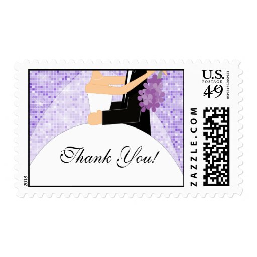 Purple Sparkly Thank You Bridal Shower Postage | Zazzle Purple Sparkly Thank You Bridal Shower Postage | Zazzle