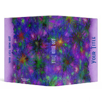 Purple Spatter Dot Customizable Art 1" Binder