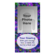 Purple Spatter Dot Vertical PhotoCard Template Photo Card Template