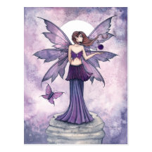 Purple Sphere Fairy Postcard