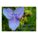 Purple Spiderwort Flower "Thinking of You" card