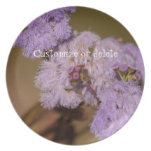 Purple Spiky Flower; Customizable Dinner Plate