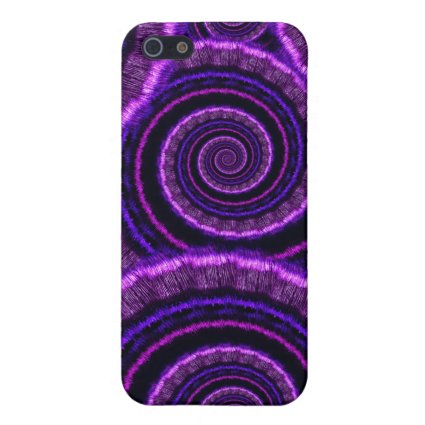 Purple Spiral Fractal Art Pattern Cases For iPhone 5
