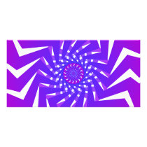 Purple Spiral Pattern: Vector Art: Personalized Photo Card