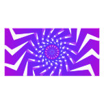 Purple Spiral Pattern: Vector Art: Personalized Photo Card