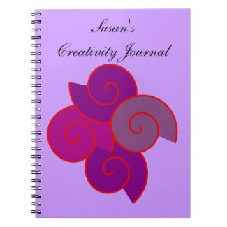 Purple Spirals Notebook