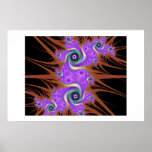 Purple Spirals Posters