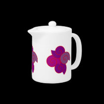 Purple Spirals Teapot