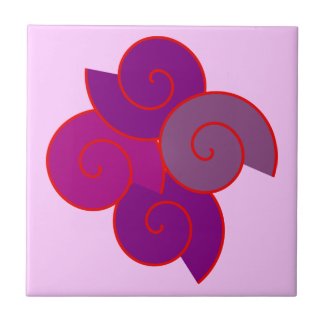 Purple Spirals Tile