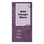 Purple Spirals V Custom Photo Cards