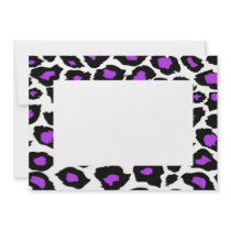 Purple Spotted Leopard Print Invitation by MishkaInvitations Purple Spotted Leopard Print Invitation