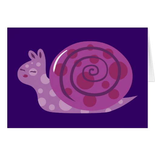 Purple Spotted Snail Greeting Card