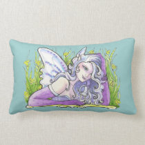 Purple Spring Fairy flower fantasy art pillow pillows