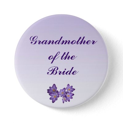 Purple Spring Floral Grandmother of the Bride Pin
