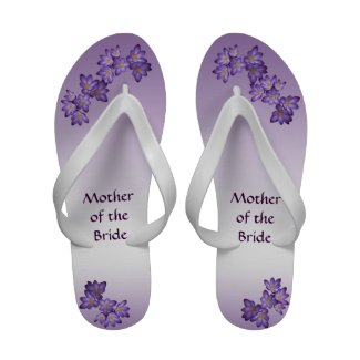 Purple Spring Floral Mother of the Bride Flip-Flops