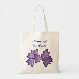 Purple Spring Floral Mother of the Bride Tote Bag