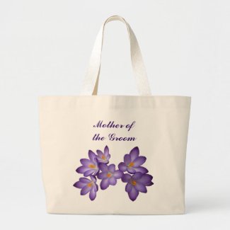 Purple Spring Floral Mother of the Groom Budget Tote Bag