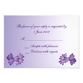 Purple Spring Floral RSVP Wedding