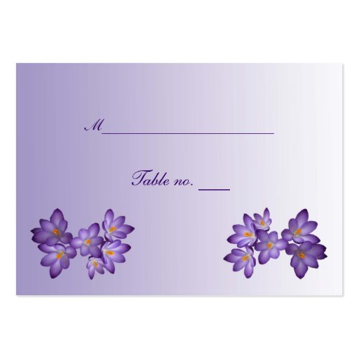 Purple Spring Floral Wedding Escort Card Business Card