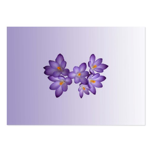 Purple Spring Floral Wedding Escort Card Business Card (back side)
