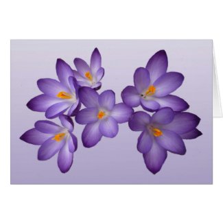 Purple Spring Floral Wedding Thank You Card