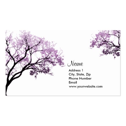 Purple Spring Trees Business Cards