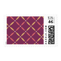 Purple square flowers stamps