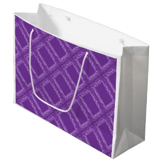Purple Squares Gift Bag Large Gift Bag