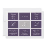 Purple Squares Wedding Invitation