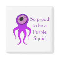 Purple Squid Magnet magnet
