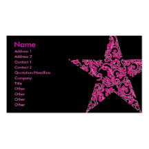 purple star business card template