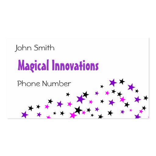 Purple Star Business Cards (front side)