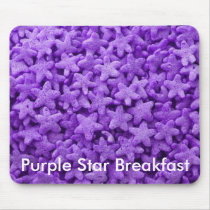 Purple Star Cereal Mouse Pads
