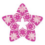 Purple Star Decorative Floral Tiles Sticker