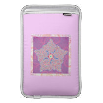 Purple Star Fractal Pattern Sleeves For MacBook Air