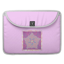 Purple Star Fractal Pattern MacBook Pro Sleeves