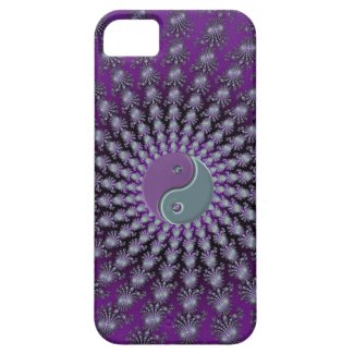 Purple Star Fractal Spiral Yin Yang