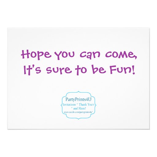 Purple Star Gymnast Birthday Party Invitation