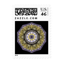 Purple Star Kaleidoscope Postage Stamp