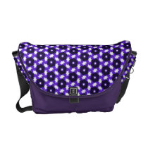 Purple Star retro pattern messenger bag messenger bags