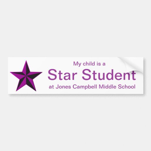 Purple Star Student Honor Roll Bumper Sticker Zazzle