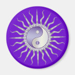 Purple Starburst Yin Yang Magnet