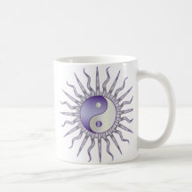 Purple Starburst Yin Yang Mug