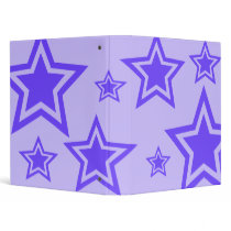 Purple Stars 1" Binder