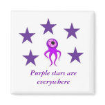 Purple Stars Everywhere Magnet