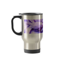 Purple Statuary Bird Travel mugs by JuJuGardens Purple Statuary Bird Travel mugs