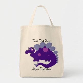 Purple Stegosaurus Bag bag