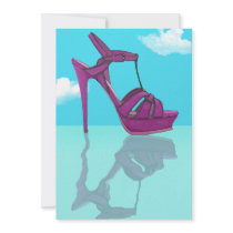Purple Stilt Stilettos Reflection Custom Invites