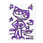 Purple Stitchlip on Highway ( Cat Super Hero ) Postcard